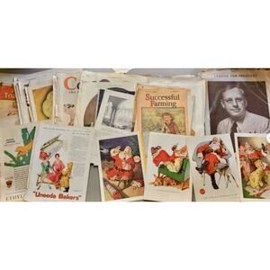 Vintage Lot of Christmas Ads, Magazine pages and ephemera